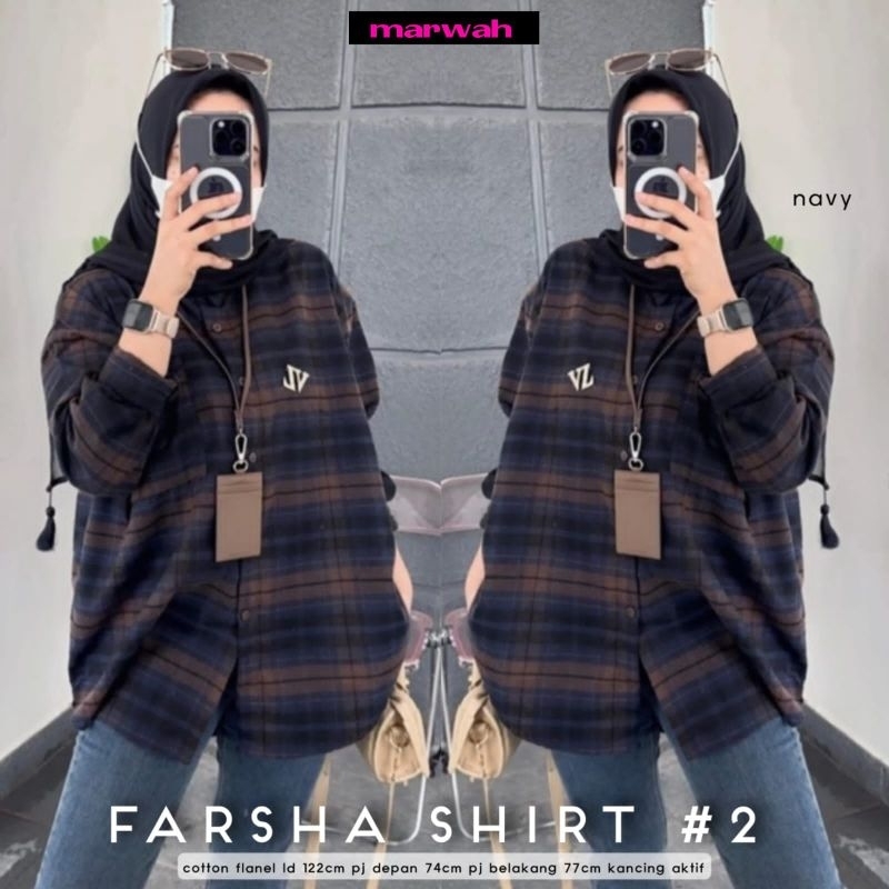 FARSHA SHIRT #2 BY MARWAH// Cotton Flanel// Bisa COD