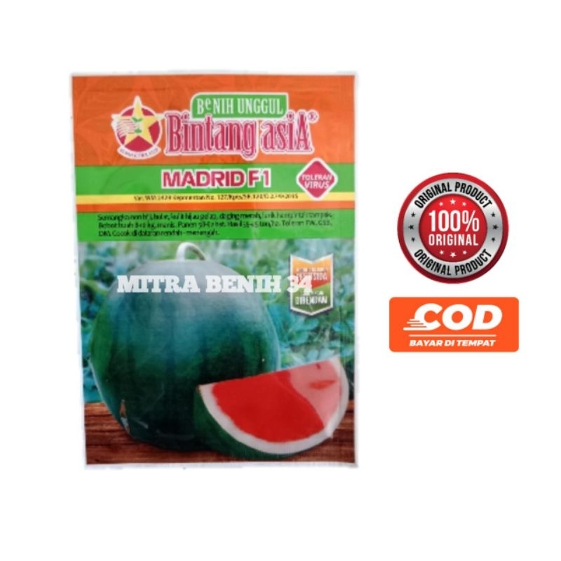 Benih Semangka Madrid F1 20 Gram - Cap Bintang Asia