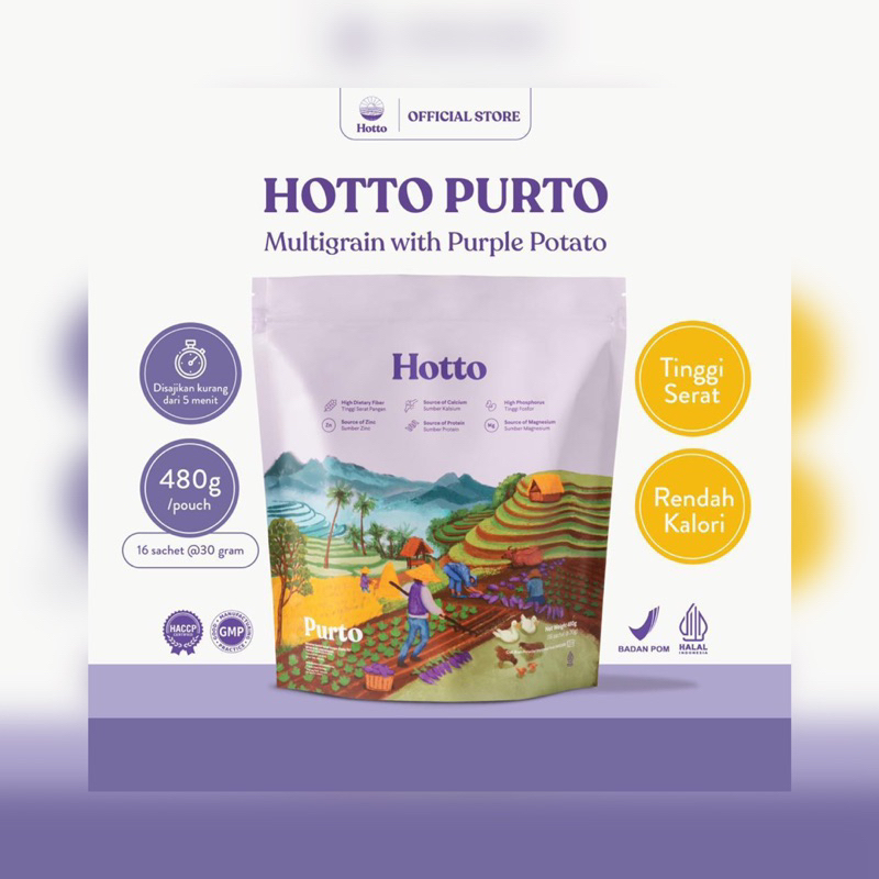 

HOTTO Purto Multigrain Oat with Purple Potato healthy cereal healthy food