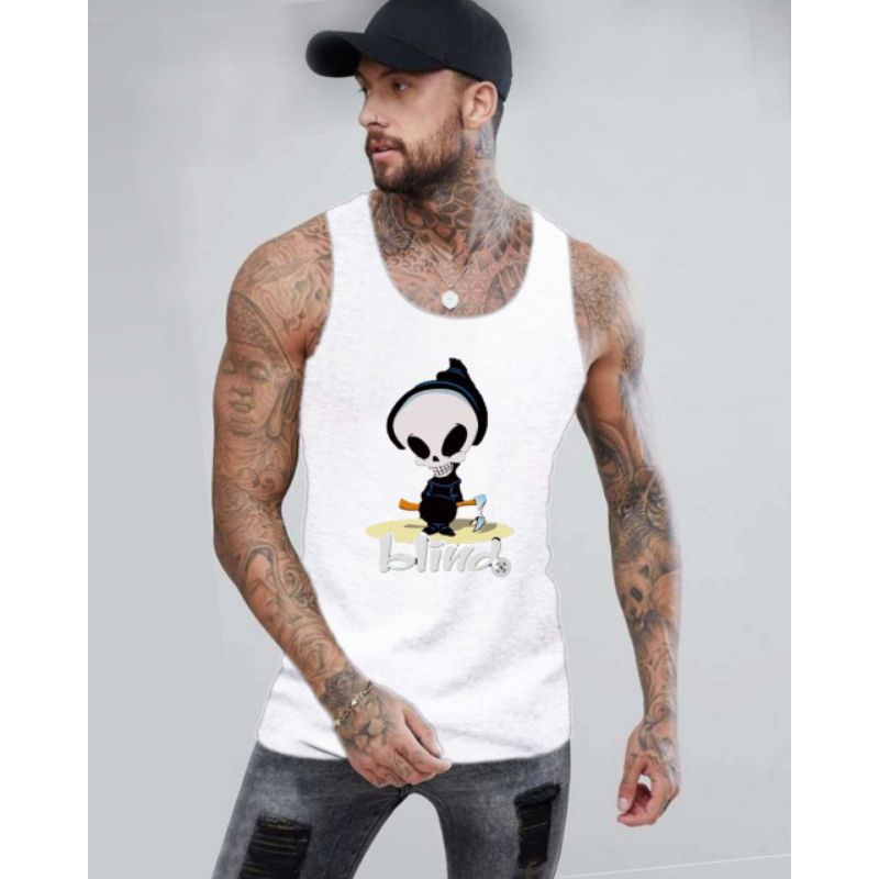 singlet pria blindd baju pria tanpa lengan baju pria singlet olahraga singlet gym singlet murah