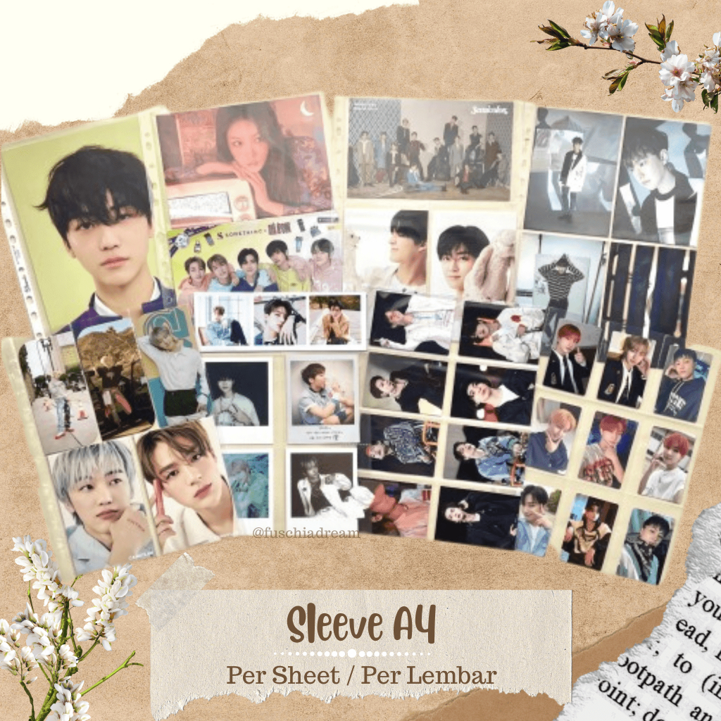 

Sleeve Pocket A4 1P/2P/3P/4P/5P/6P/8P/9P/10P/12P/20P for Photocard Postcard KPOP - Fuschiadream