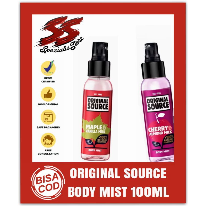 Original Source body mist 100ml | parfum spray cowok/cewek 100% original/body mist original source/p