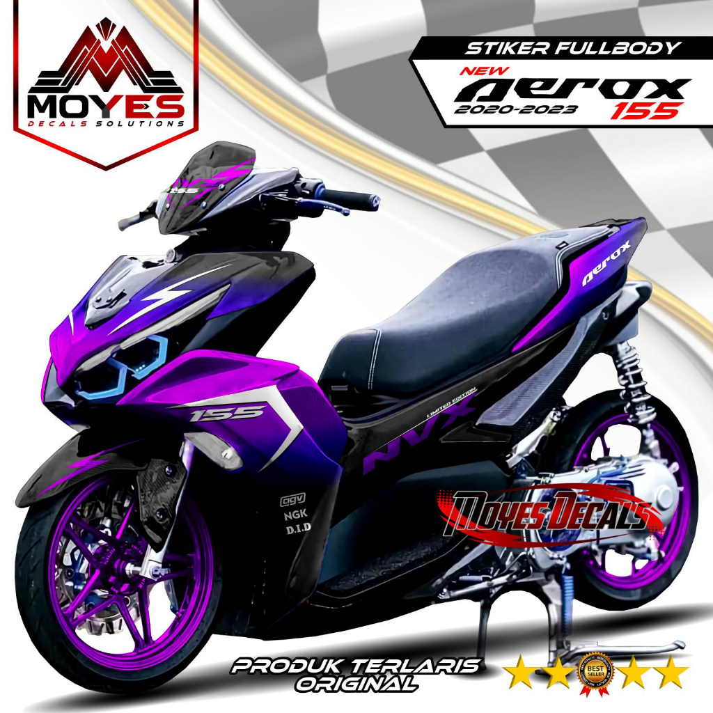 Terbaru - Stiker Full Body Aerox Stiker Motor New Aerox Connected 2021 Fullbody RASING