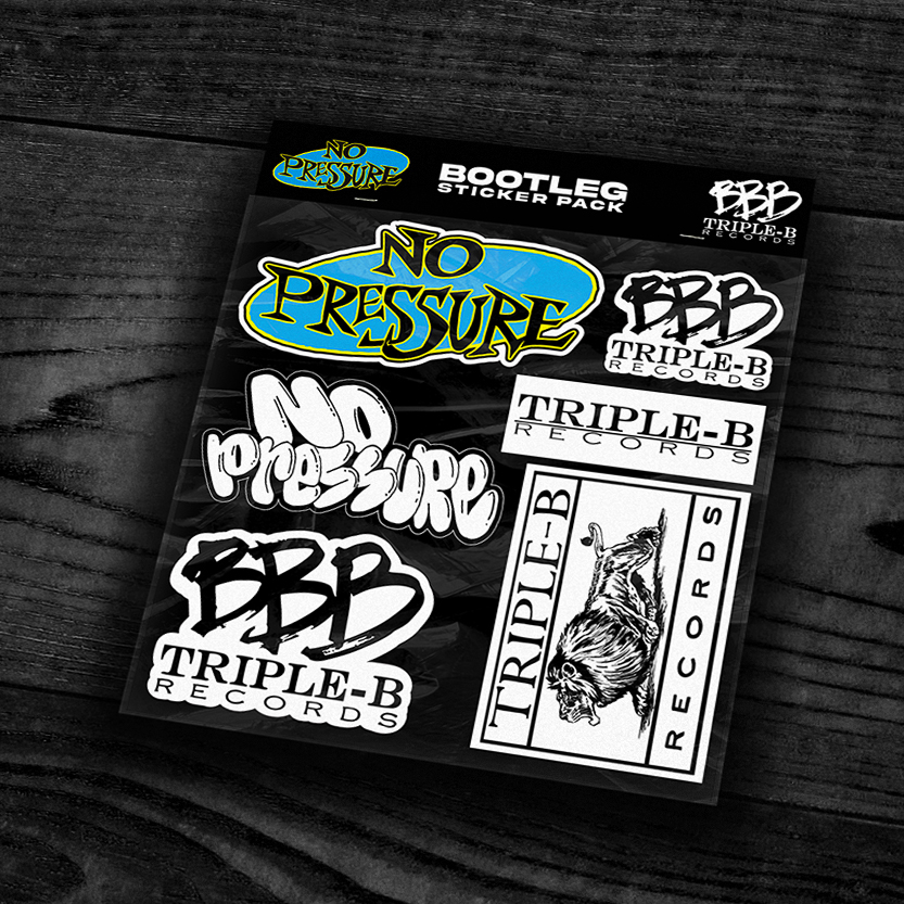 

STICKER PACK Band : NO PRESSURE x TRIPLE-B Records (BOOTLEG)