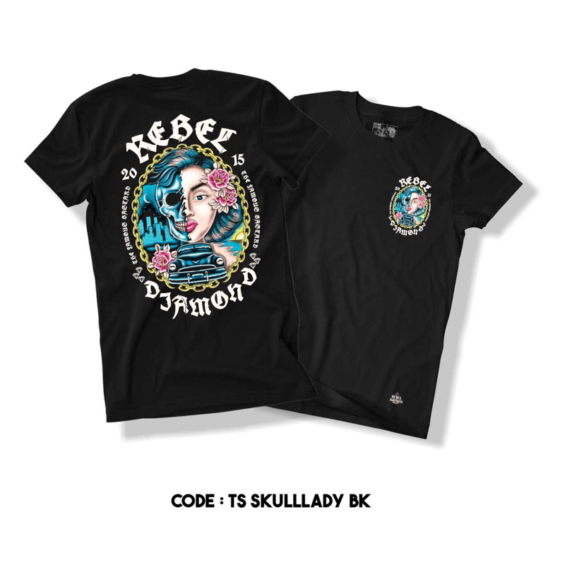 KAOS REBEL DIAMOND | REBEL DIAMOND TSHIRT | SKULLLADY SERIES