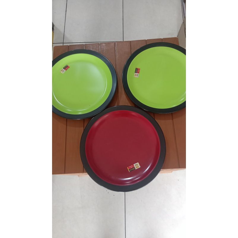 piring 2warna, golden dragon merah-hitam/hijau -hitamP10A8