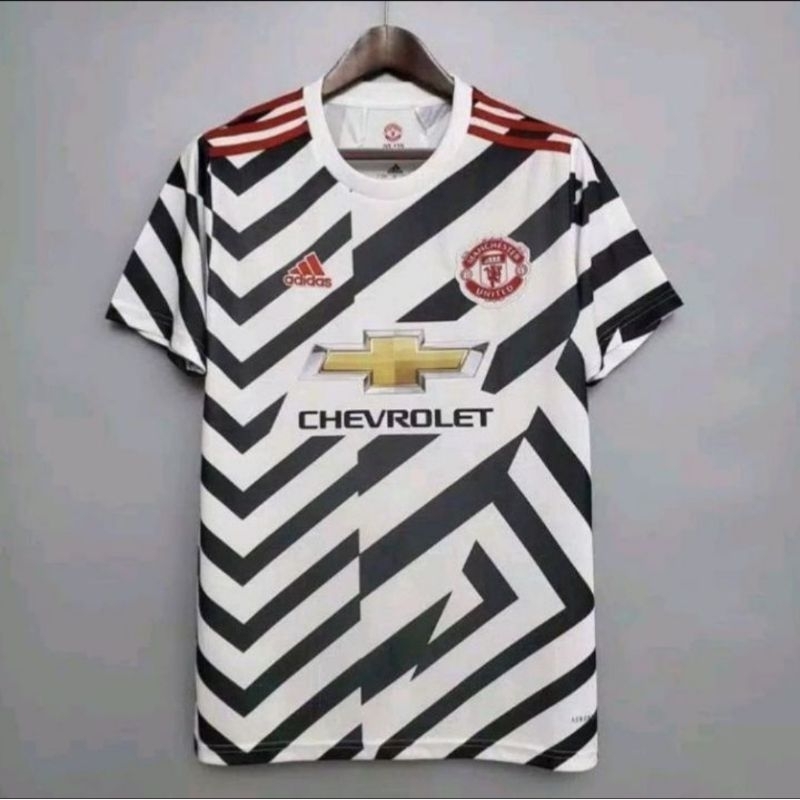 IMPORT Jersey bola MU Manchester United 3rd third zebra 2020/2021 hitam putih zebra 20/21 ok GO Grad