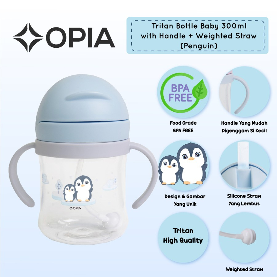 Opia Tritan Baby 300ml - Weighted Straw Bottle W