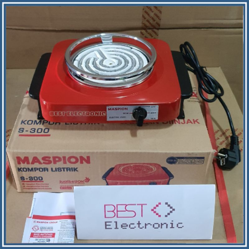 Kompor Listrik Maspion S 300 S300 300 Watt Kompor Portable Maspion S-300 Electric Stove Maspion
