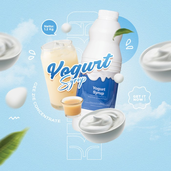 

Ay00! Geezie Syrup 1,2Kg GeeZie / Sirup konsentrat Yoghurt Passion Fruit honeydew pomegranate lyche