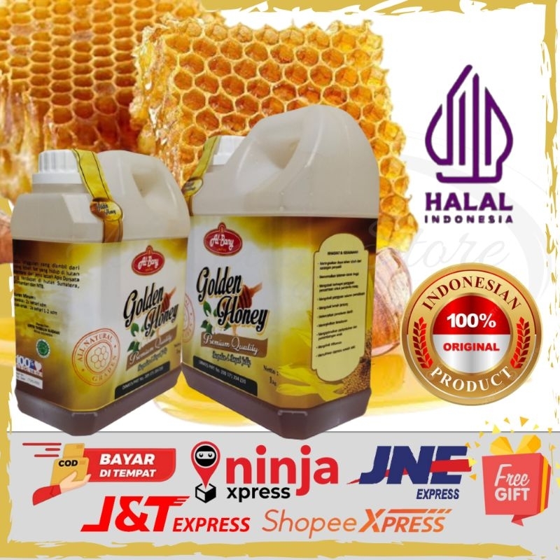 

RK60 Paket Super Madu Hutan Golden Honey Al-Bany Nett 1kg (beli 1 gratis 1)