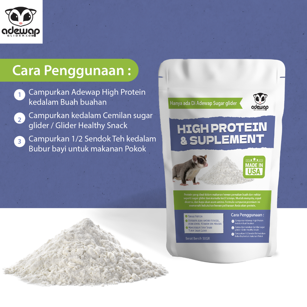 INSTANT HPS : High Protein & Supplement Nutrisi Tambahan Sugar Glider