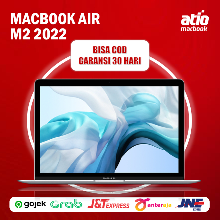 MacBook Air M2 RAM 8 SSD 256 second bergaransi, Midnight Silver