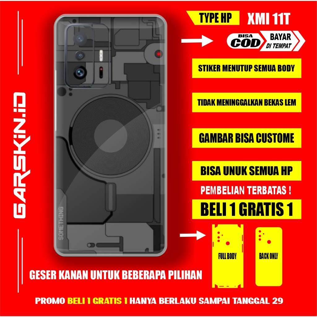GARSKIN XIAOMI 11T AKSESORIS CASING PELINDUNG HP XIOMI ORIGINAL GRASKIN 11T FULLBODY SKIN PROTEC DES