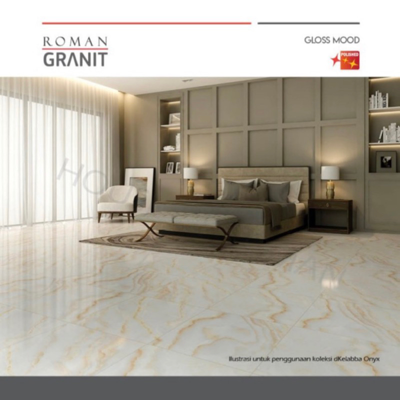 Granit Lantai Motif Marmer 60x60 Mewah/Roman dKelaba Onyx/Keramik Dinding Kamar Mandi 60x60