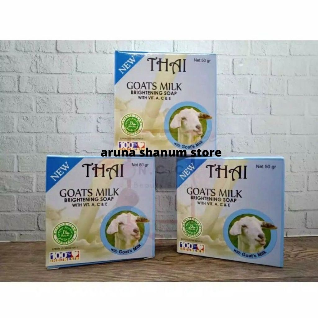 BPOM THAI RICE MILK SOAP 50gr / Sabun Beras Susu Thai Original / Goat's Milk Sabun Susu Kambing