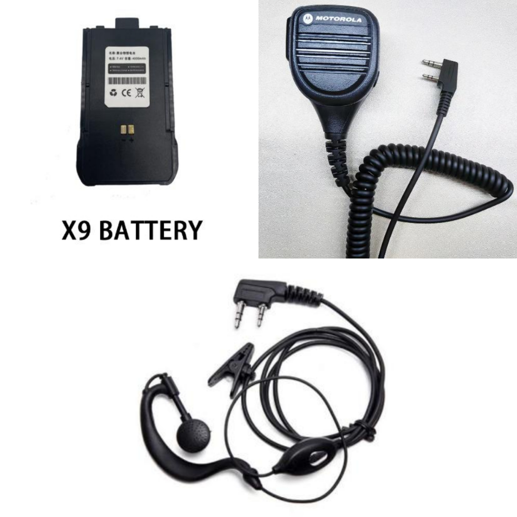 Motorola X9 baterai/headset/mic——handheld HT baterai/headset/mic