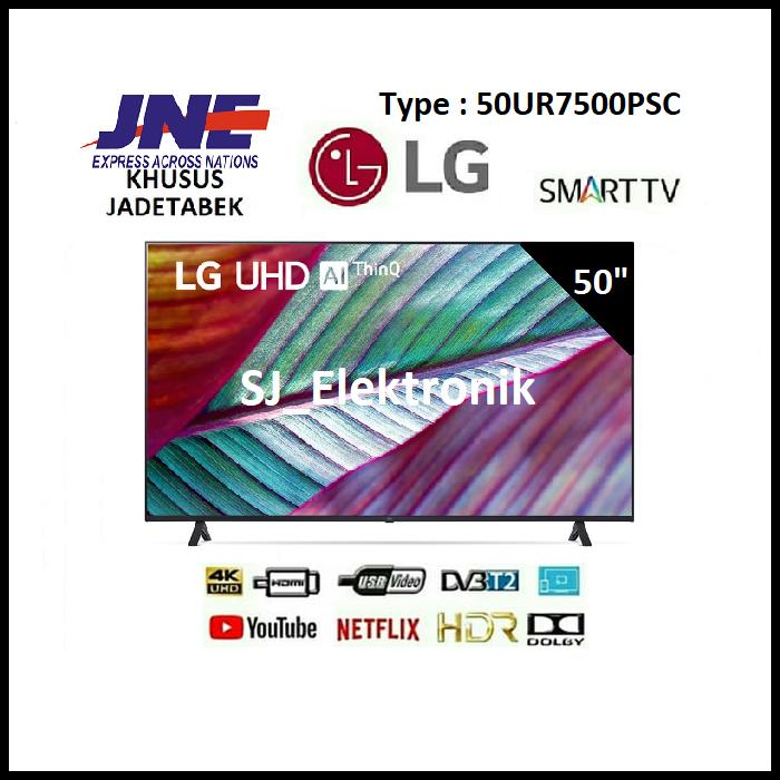 LED TV LG 50 Inch 50UR7500PSC - 50UR7500 Real 4K Smart UHD TV