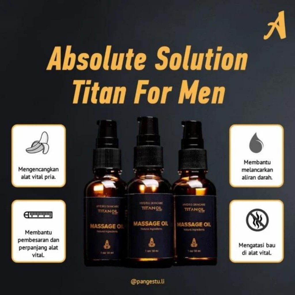 Titan Oil Massage Oil For Men Minyak Oles Pijat Original Pembesar Mr P Tahan Lama Pemanjang Hydro Oi