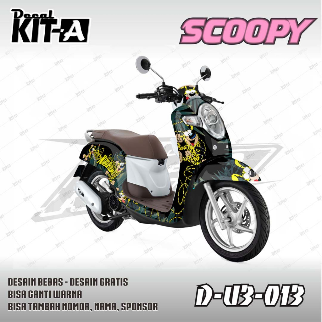Decal Scoopy 2018 Stiker Motor Honda Scoopy 2018 Striping Scoopy 2018 D-U3-013