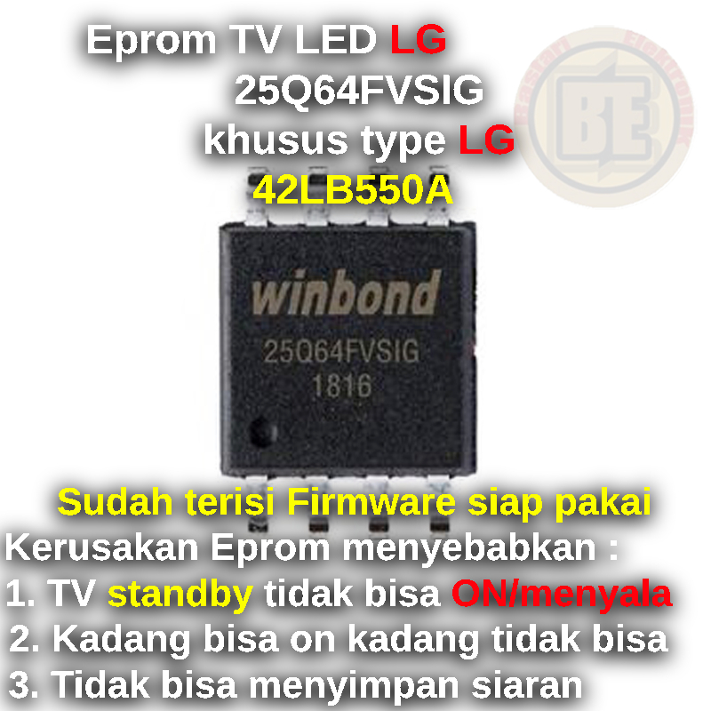 Ic Eprom Firmware TV LG 42LB550A