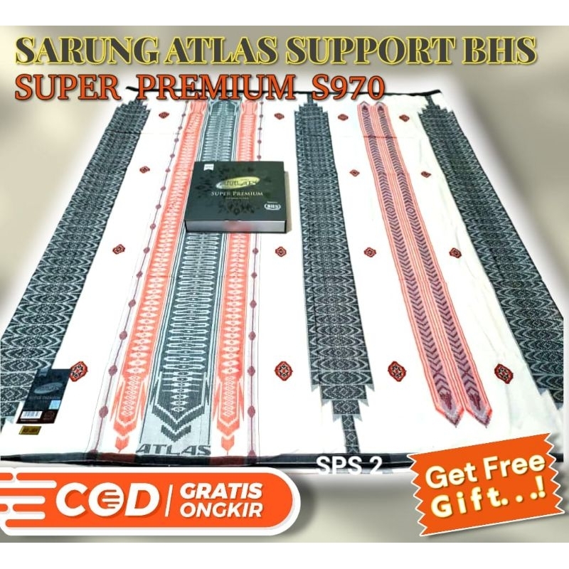 SARUNG ATLAS SUPER PREMIUM S 970 ORIGINAL GRADE SILVER