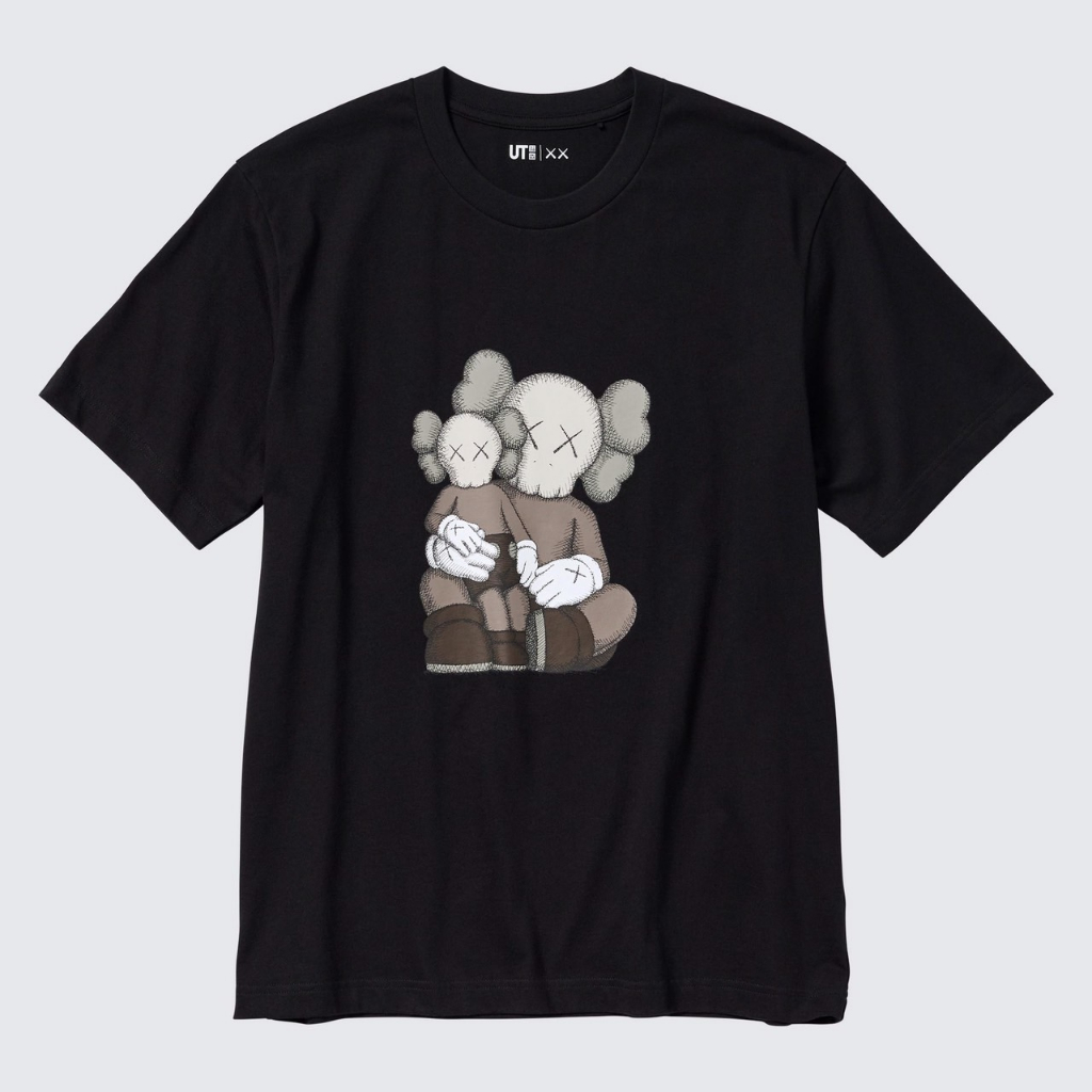 Uniqlo x KAWS 2023 'What Party' Short Sleeve Graphic T-Shirt Black Men Original 100% Brand New With 