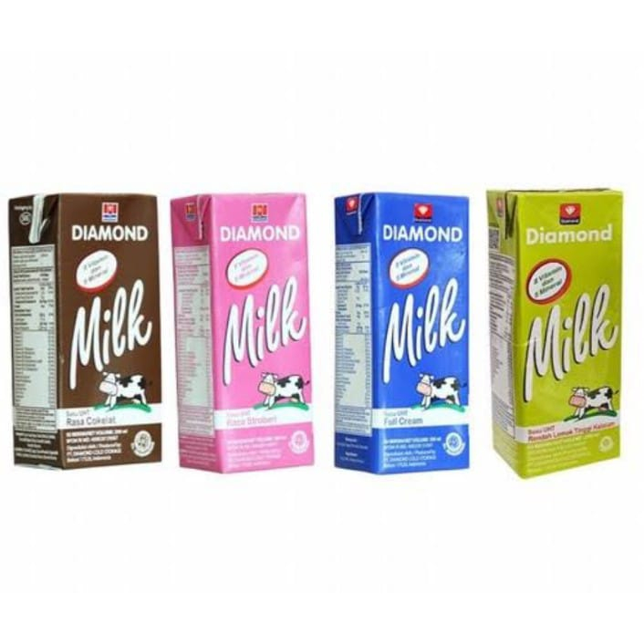 

DIAMOND UHT 200 ML coklat / stroberi/ full cream ( eceran 200ml)