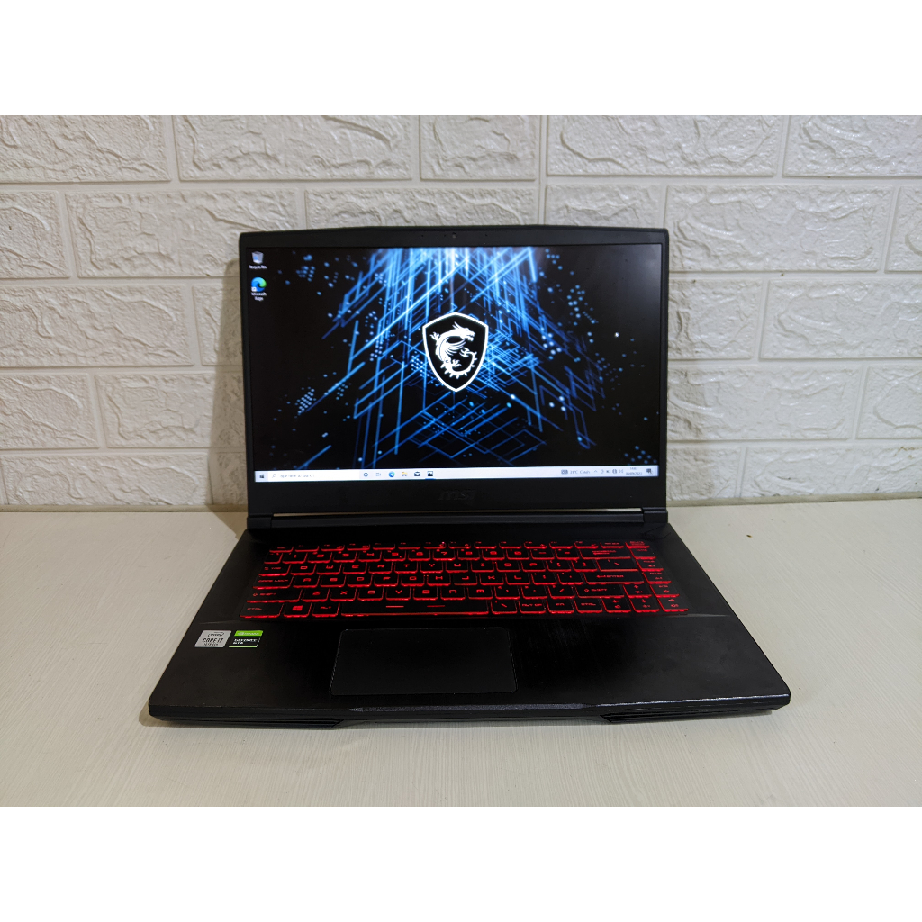 MSI MS-16R4 Core i7 Gen 10 Nvidia GeForce GTX 1650Ti RAM 8GB SSD 512GB Laptop Gaming Second