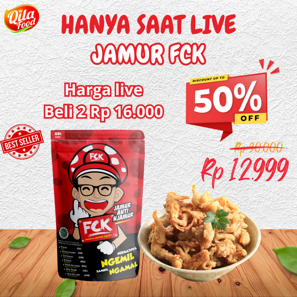 

JAMUR CRISPY FCK JAMUR KRISPI KRIPIK PEDAS FCK KERIPIK JAMUR TIRAM BELI 2GRATIS1