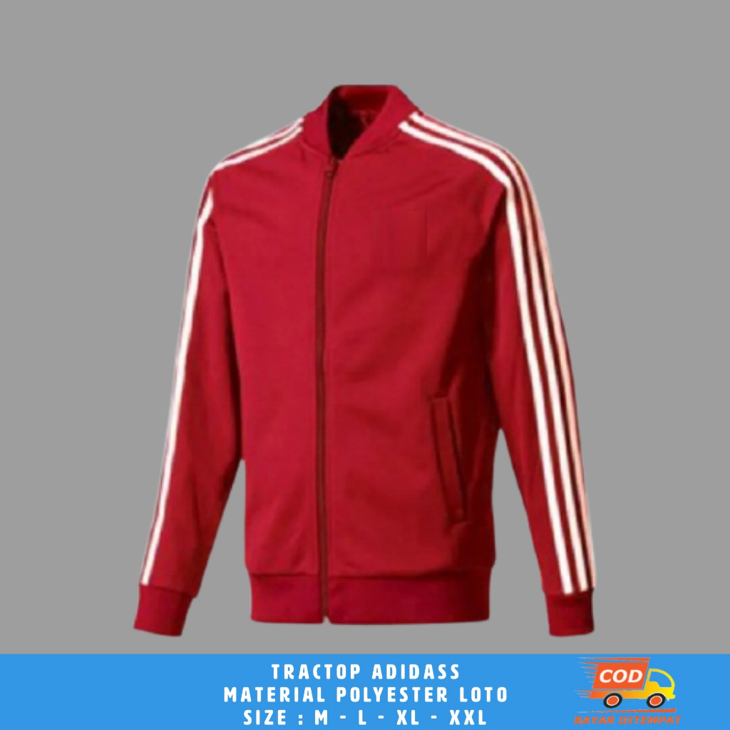 Jaket Training Tracktop Merah Pria Dewasa