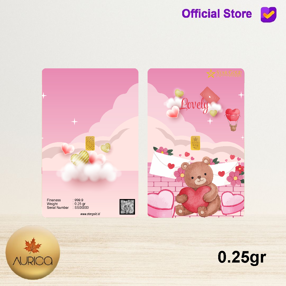 Logam Mulia Micro Gold Star Gold Love Series 0.25gr