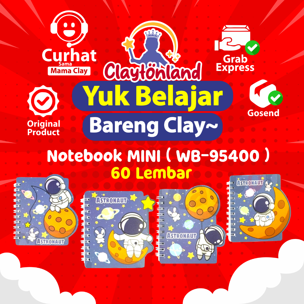 

Memo Spiral Bentuk / Notebook / Agenda Garis Catatan 60 Lembar Astronout / Memo Kecil