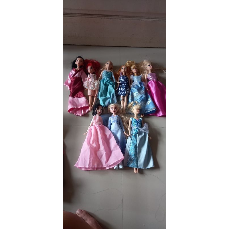 Preloved barbie disney 9 pcs