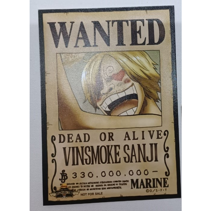 One Piece Mugiwara Store Japan Mini Wanted Poster Vinsmoke Sanji