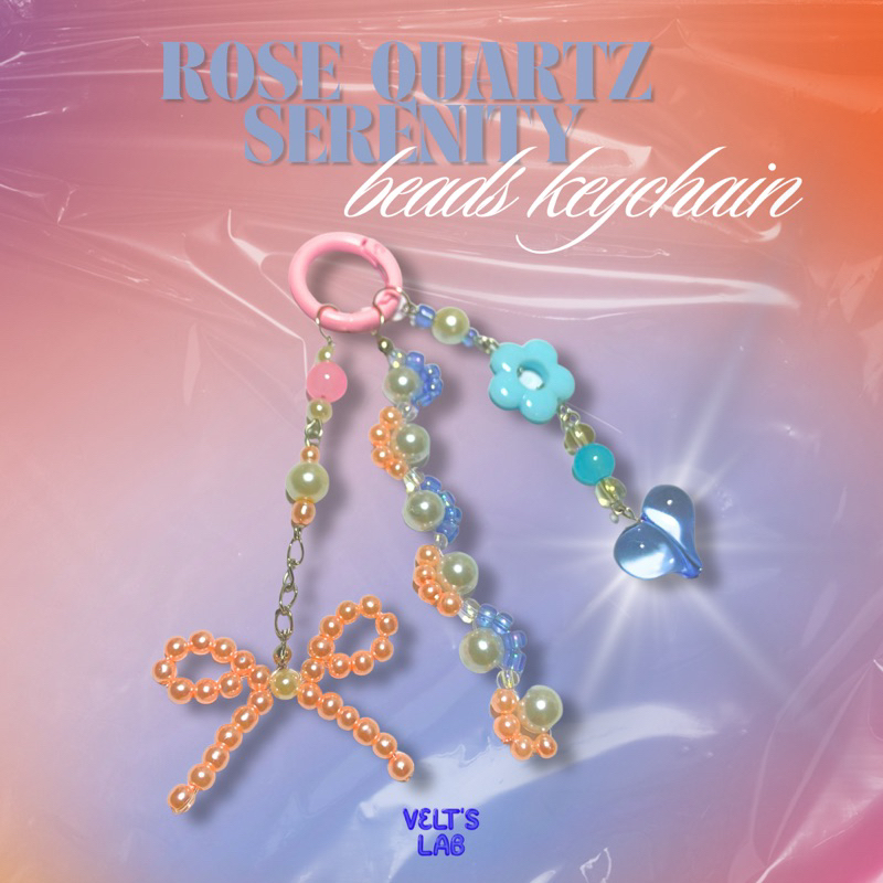 Rose Quartz Serenity Beads Keychain | Seventeen Inspired