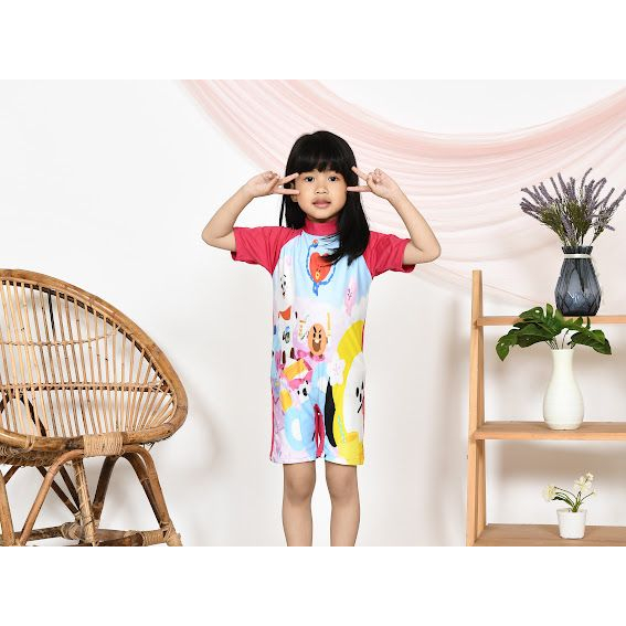 baju renang anak motif bts bt21 terbaru perempuan dan laki laki unisex