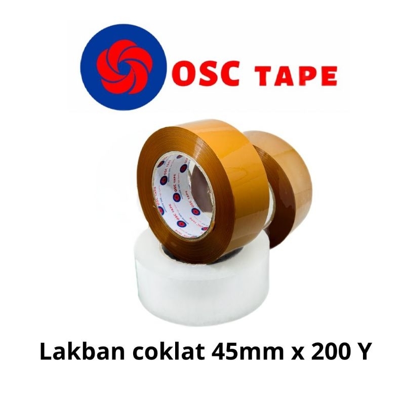 

OSC TAPE LAKBAN BENING DAN COKLAT 45MM x 200YARD Bening Coklat SUPER REKAT KUAT TIDAK MUDAH ROBEK KUALITAS SUPER PREMIUM / GROSIR PACKING KLATEN