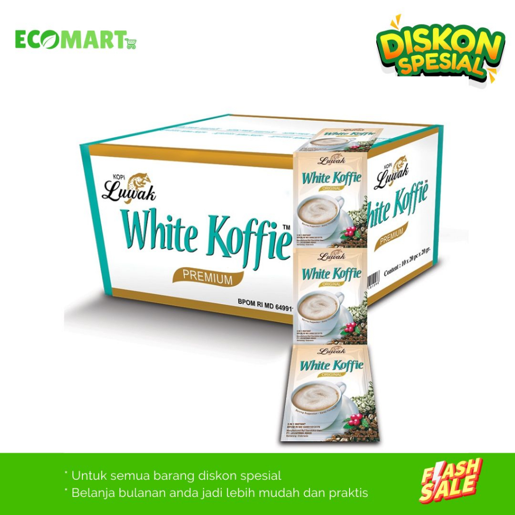 

LUWAK WHITE COFFE 1 RENTENG 1PCS 20 GRAM ISI 10