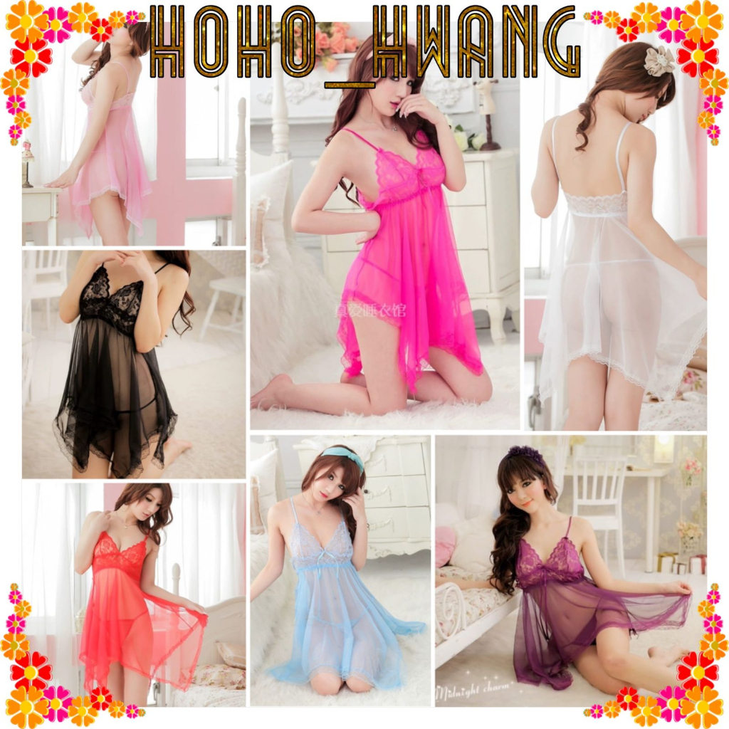 Penawaran Terbatas HOHO_HWANG (P-34) Sexy lingerie dress baju tidur sexy Lingerie Wanita Baju