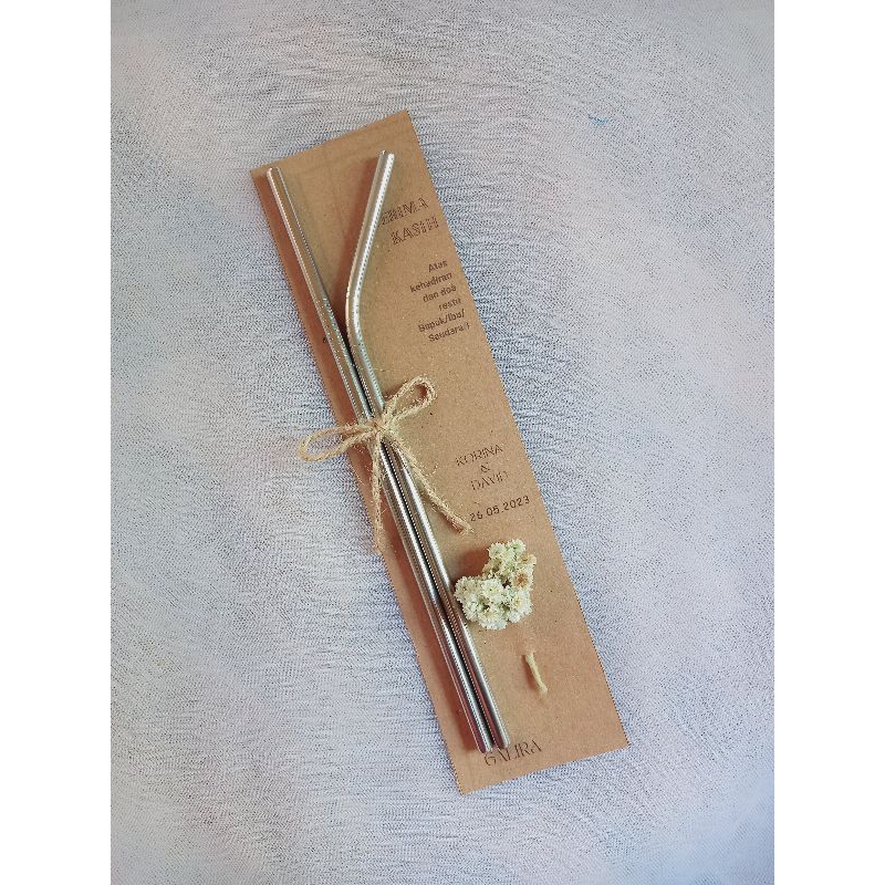 SOUVENIR SEDOTAN STAINLESS / SILVER STAINLESS STRAW / SEDOTAN AESTHETIC