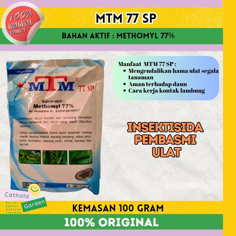 MTM 77 SP KEMASAN 100 GRAM | INSEKTISIDA RACUN PEMBASMI HAMA ULAT
