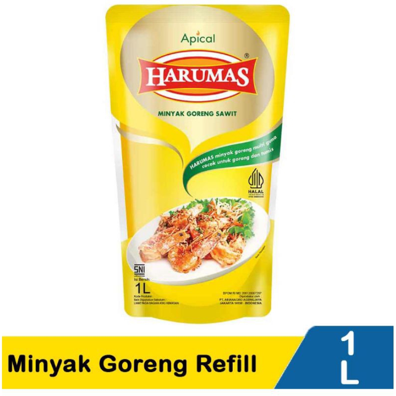 

MINYAL GORENG HARUMAS 1 LITER MINYAK GORENG REFILL