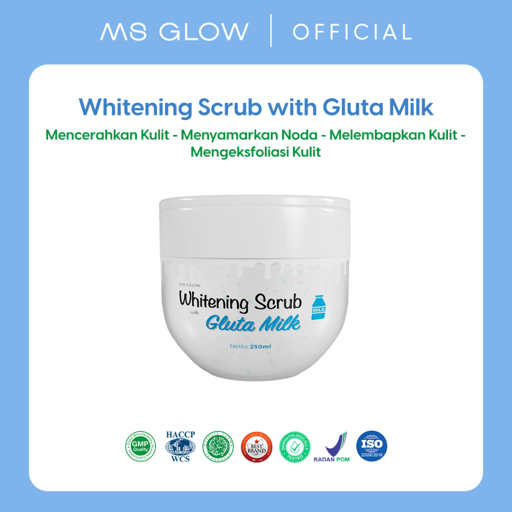 MS GLOW - PAKET WAJAH ACNE - 750 GR FREE 3 WHITENING SCRUB - 250GR