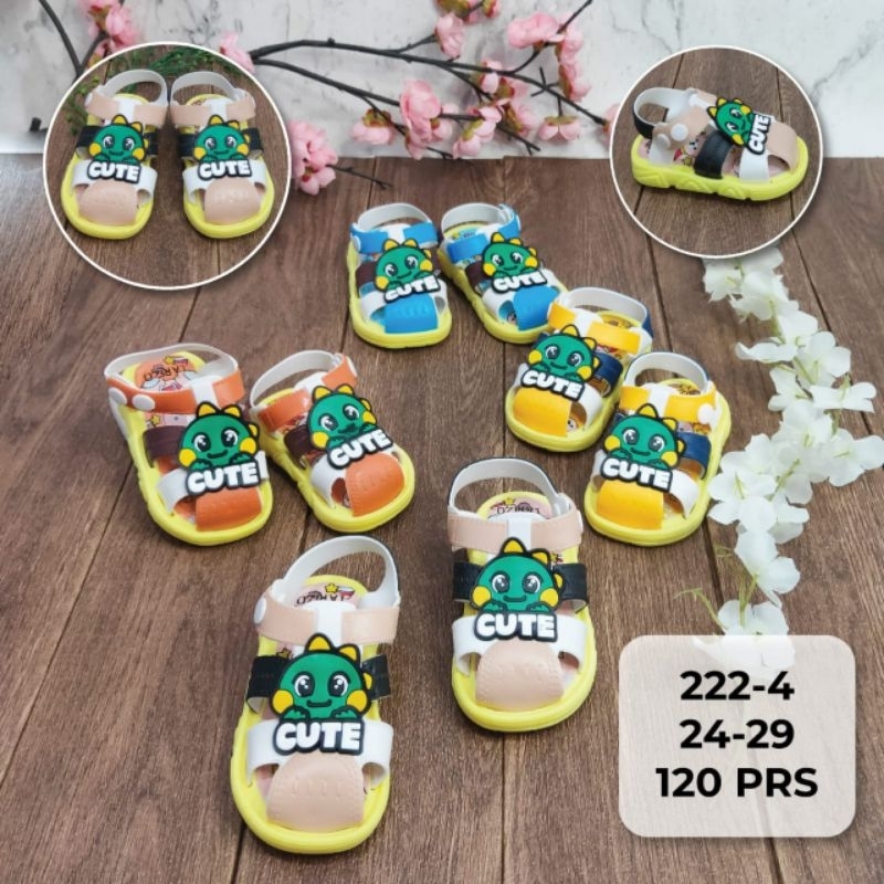 Sandal bunyi cit cit slop dino untuk usia 1-2.5th