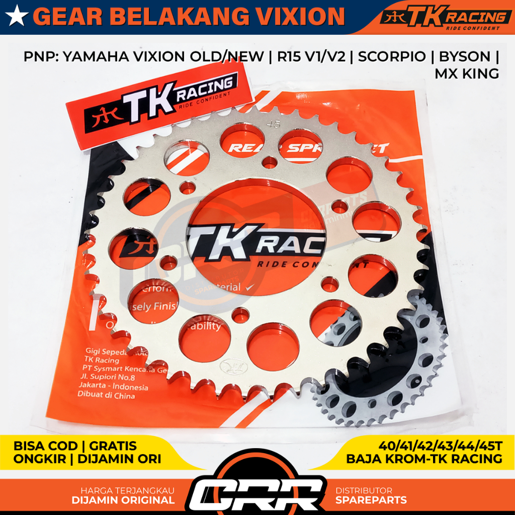 Gear Gir Belakang 415/428 Yamaha Vixion Old / Lama 3C1 Vixion New 1PA MX King Scorpio Byson Yamah R1