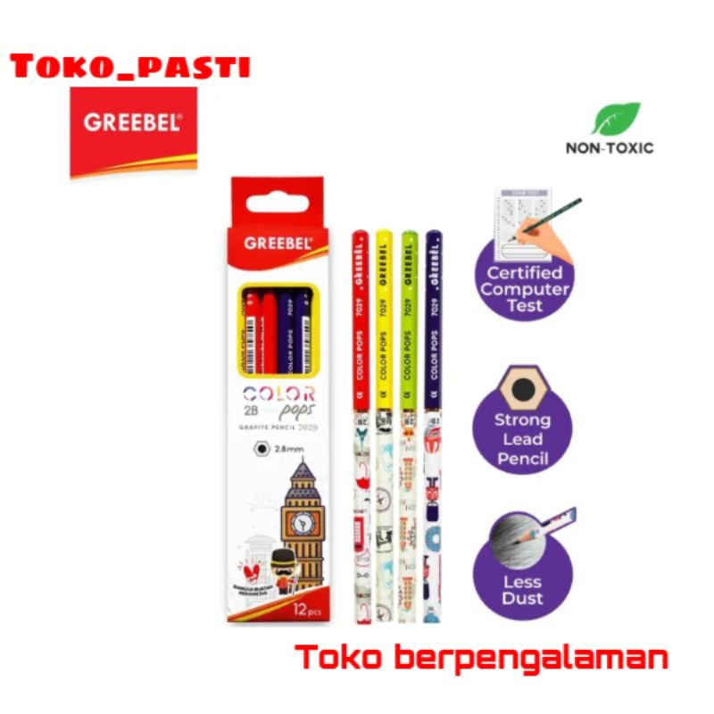 

PENSIL 2B GREEBEL WARNA@1 lusin