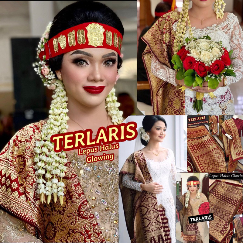 Favorite Pengantin Lepus Halus Glowing Motif Exclusive / songket tenun asli palembang /songket penga