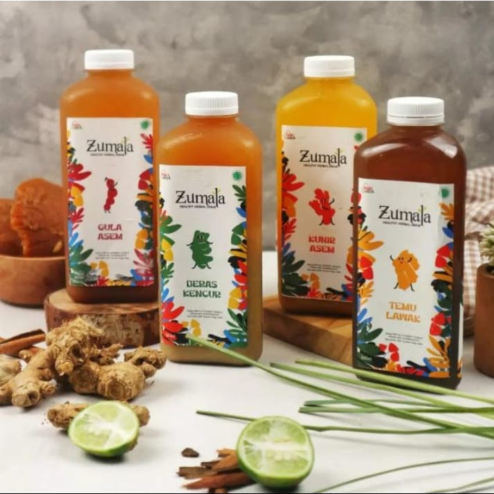 

Jamu / Minuman Herbal 350ml Zumala| Jamu Kunir Asem| Jamu Beras Kencur| Jamu Gula Asem