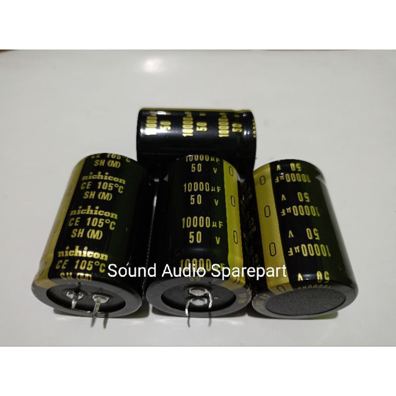 ( 1 pcs ) Elco 10.000 uf - 50 volt NICHICON FULL ORIGINAL